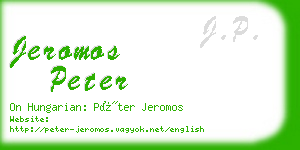 jeromos peter business card